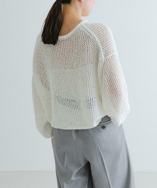 URBAN RESEARCH / アーバンリサーチ ニット・セーター | 『WEB/一部店舗限定カラー』透かし柄ルーズニット | 詳細4
