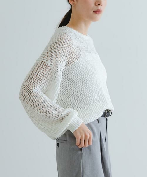 URBAN RESEARCH / アーバンリサーチ ニット・セーター | 『WEB/一部店舗限定カラー』透かし柄ルーズニット | 詳細5