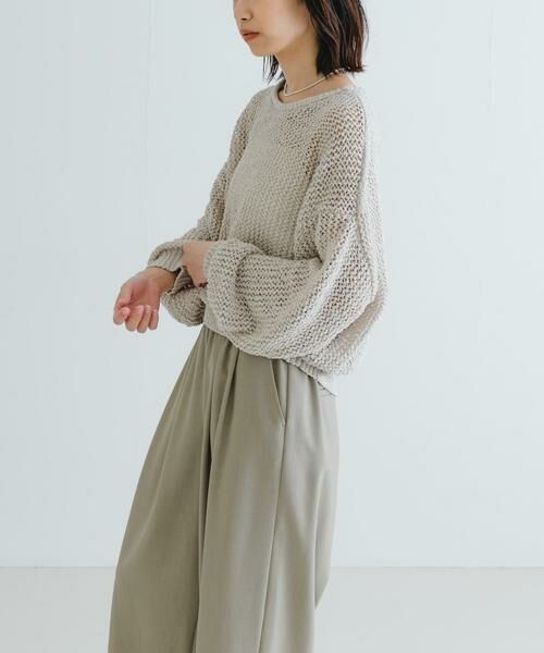 URBAN RESEARCH / アーバンリサーチ ニット・セーター | 『WEB/一部店舗限定カラー』透かし柄ルーズニット | 詳細11