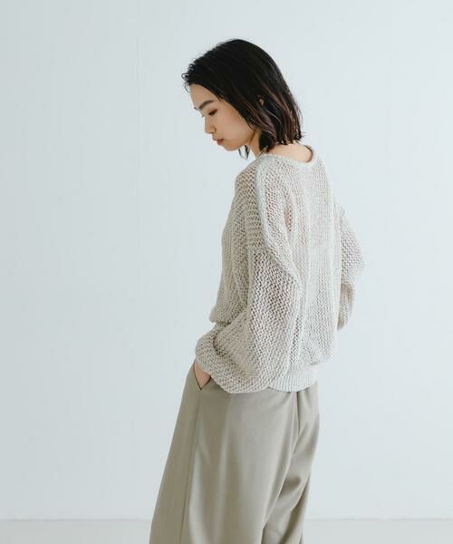 URBAN RESEARCH / アーバンリサーチ ニット・セーター | 『WEB/一部店舗限定カラー』透かし柄ルーズニット | 詳細13