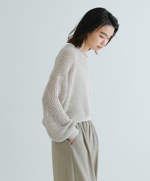 URBAN RESEARCH / アーバンリサーチ ニット・セーター | 『WEB/一部店舗限定カラー』透かし柄ルーズニット | 詳細15
