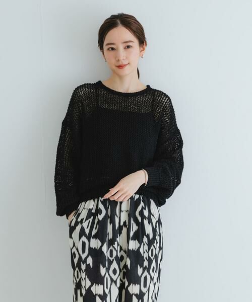 URBAN RESEARCH / アーバンリサーチ ニット・セーター | 『WEB/一部店舗限定カラー』透かし柄ルーズニット | 詳細24