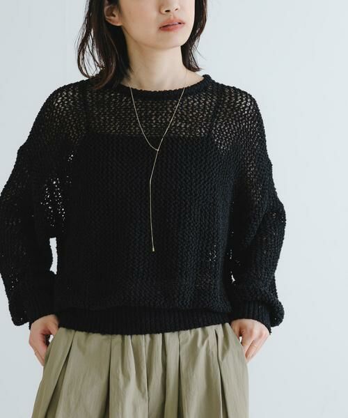 URBAN RESEARCH / アーバンリサーチ ニット・セーター | 『WEB/一部店舗限定カラー』透かし柄ルーズニット | 詳細26