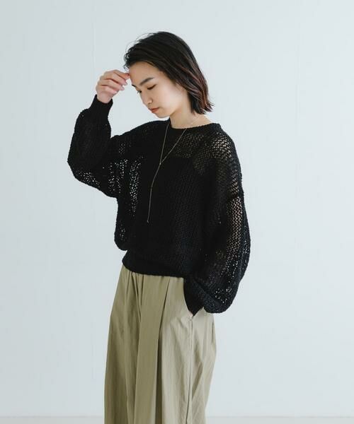 URBAN RESEARCH / アーバンリサーチ ニット・セーター | 『WEB/一部店舗限定カラー』透かし柄ルーズニット | 詳細28