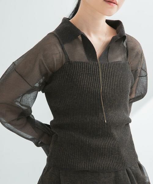 URBAN RESEARCH / アーバンリサーチ ニット・セーター | ラミー混スキッパーシアーニット | 詳細1