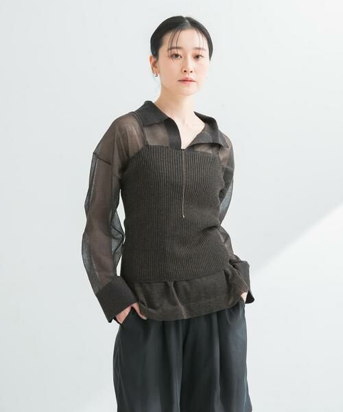 URBAN RESEARCH / アーバンリサーチ ニット・セーター | ラミー混スキッパーシアーニット | 詳細4