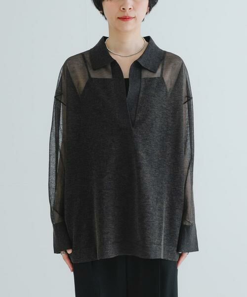 URBAN RESEARCH / アーバンリサーチ ニット・セーター | ラミー混スキッパーシアーニット | 詳細7