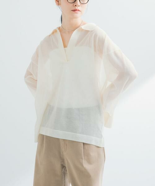 URBAN RESEARCH / アーバンリサーチ ニット・セーター | ラミー混スキッパーシアーニット | 詳細16