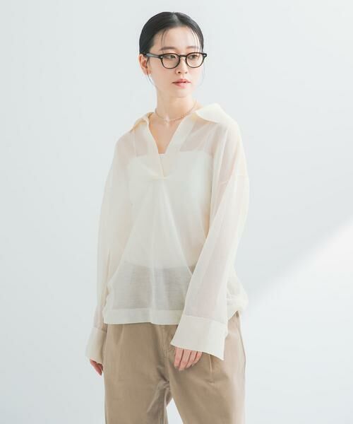 URBAN RESEARCH / アーバンリサーチ ニット・セーター | ラミー混スキッパーシアーニット | 詳細17