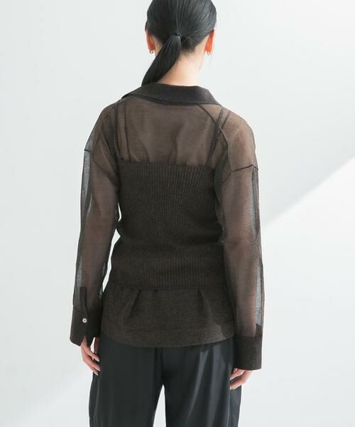 URBAN RESEARCH / アーバンリサーチ キャミソール・チューブトップ | ラミー混リブシアーキャミソール | 詳細3