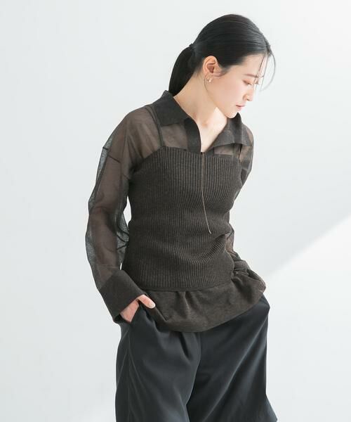 URBAN RESEARCH / アーバンリサーチ キャミソール・チューブトップ | ラミー混リブシアーキャミソール | 詳細5