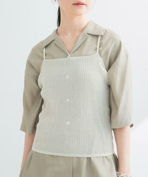 URBAN RESEARCH / アーバンリサーチ キャミソール・チューブトップ | ラミー混リブシアーキャミソール | 詳細14