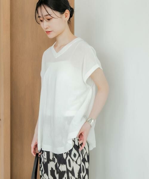 URBAN RESEARCH / アーバンリサーチ ニット・セーター | 『UVカット』2WAYフレンチスリーブニット | 詳細20