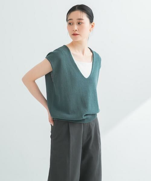 URBAN RESEARCH / アーバンリサーチ ベスト | リネンコットンVネックニットベスト | 詳細5