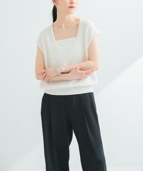 URBAN RESEARCH / アーバンリサーチ ベスト | リネンコットンVネックニットベスト | 詳細19