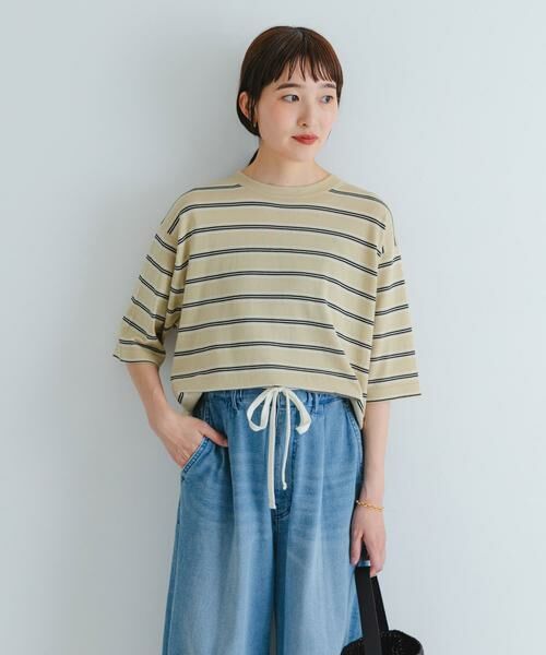 URBAN RESEARCH / アーバンリサーチ Tシャツ | new basic　マルチボーダーニットTシャツ | 詳細4
