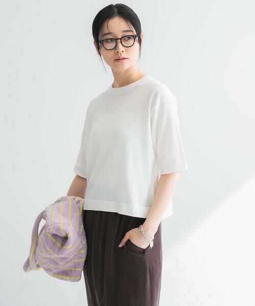 URBAN RESEARCH / アーバンリサーチ Tシャツ | new basic　ハイゲージニットTシャツ | 詳細28