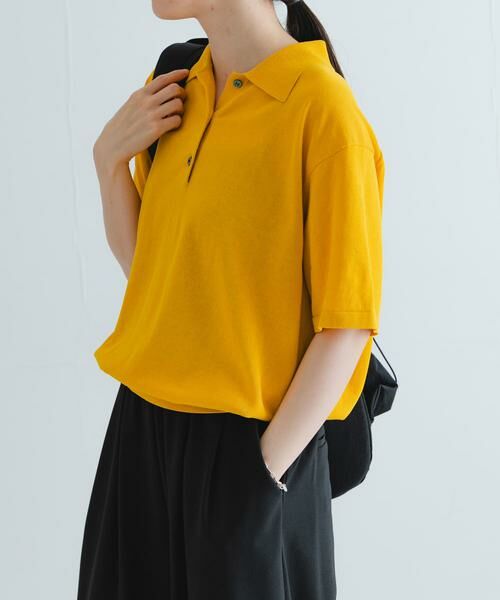 URBAN RESEARCH / アーバンリサーチ ニット・セーター | シャツカラーハーフスリーブニット | 詳細1