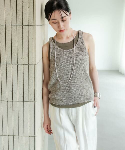 URBAN RESEARCH / アーバンリサーチ ニット・セーター | リネン混ノースリーブニット | 詳細25