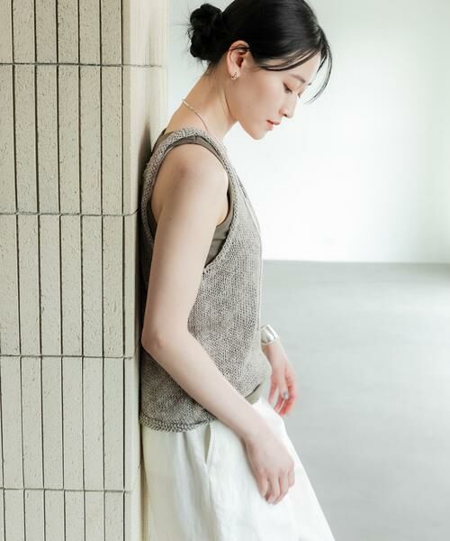 URBAN RESEARCH / アーバンリサーチ ニット・セーター | リネン混ノースリーブニット | 詳細26