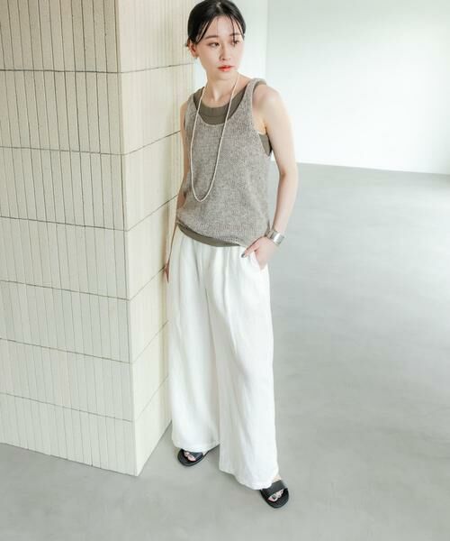 URBAN RESEARCH / アーバンリサーチ ニット・セーター | リネン混ノースリーブニット | 詳細27