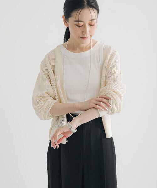 URBAN RESEARCH / アーバンリサーチ カーディガン・ボレロ | ブークレメッシュニットカーディガン | 詳細3