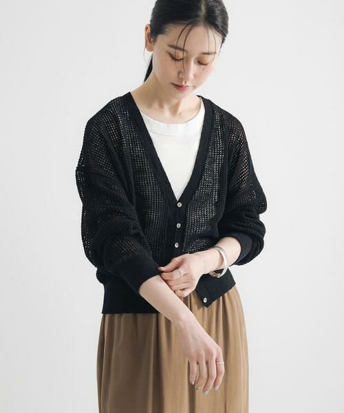 URBAN RESEARCH / アーバンリサーチ カーディガン・ボレロ | ブークレメッシュニットカーディガン | 詳細15