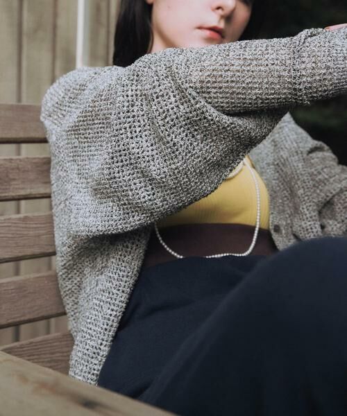URBAN RESEARCH / アーバンリサーチ カーディガン・ボレロ | ブークレメッシュニットカーディガン | 詳細25