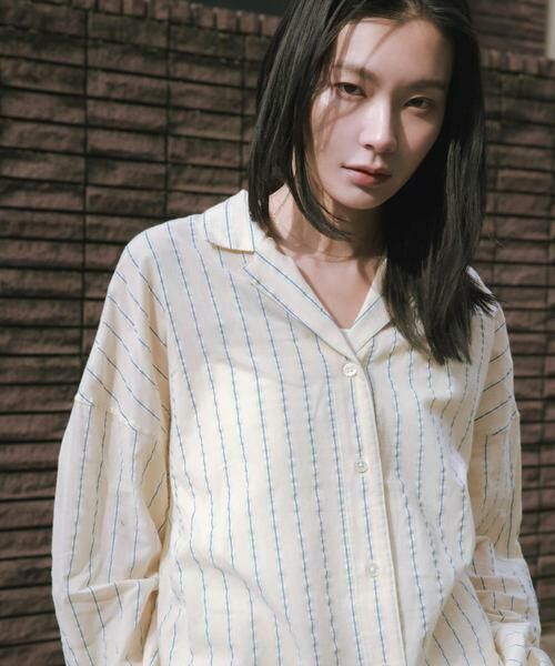 URBAN RESEARCH / アーバンリサーチ シャツ・ブラウス | new basic　インドコットンサッカーストライプシャツ | 詳細13