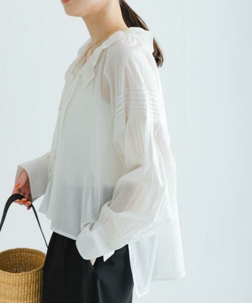 URBAN RESEARCH / アーバンリサーチ シャツ・ブラウス | コットンボイルフリルカラーブラウス | 詳細3