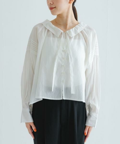 URBAN RESEARCH / アーバンリサーチ シャツ・ブラウス | コットンボイルフリルカラーブラウス | 詳細8