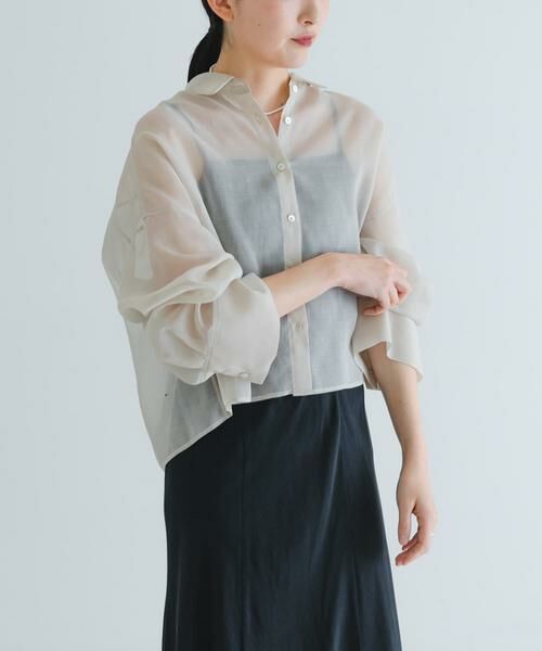 URBAN RESEARCH / アーバンリサーチ シャツ・ブラウス | シアーワイドスリーブシャツ | 詳細10