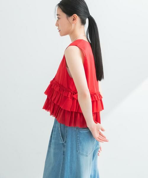 URBAN RESEARCH / アーバンリサーチ シャツ・ブラウス | ノースリーブフリルブラウス | 詳細2