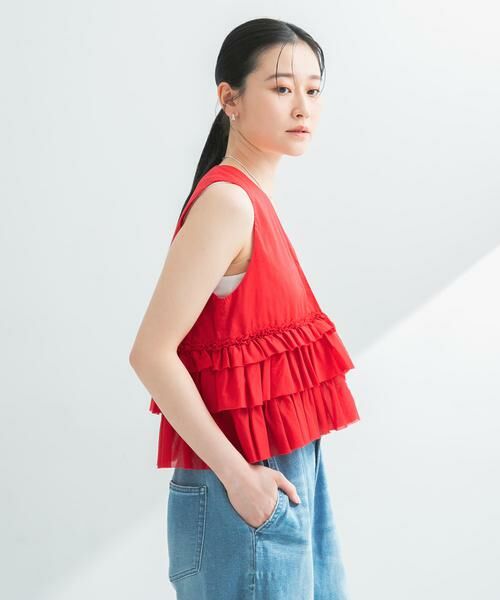 URBAN RESEARCH / アーバンリサーチ シャツ・ブラウス | ノースリーブフリルブラウス | 詳細4