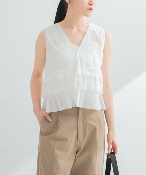 URBAN RESEARCH / アーバンリサーチ シャツ・ブラウス | ノースリーブフリルブラウス | 詳細13