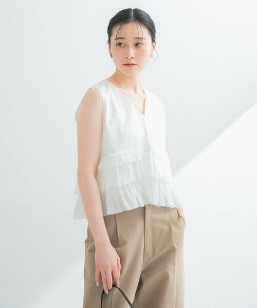 URBAN RESEARCH / アーバンリサーチ シャツ・ブラウス | ノースリーブフリルブラウス | 詳細14