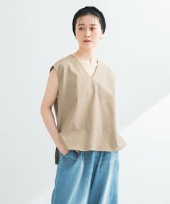 URBAN RESEARCH / アーバンリサーチ ベスト | リネン混Vネックブラウス
