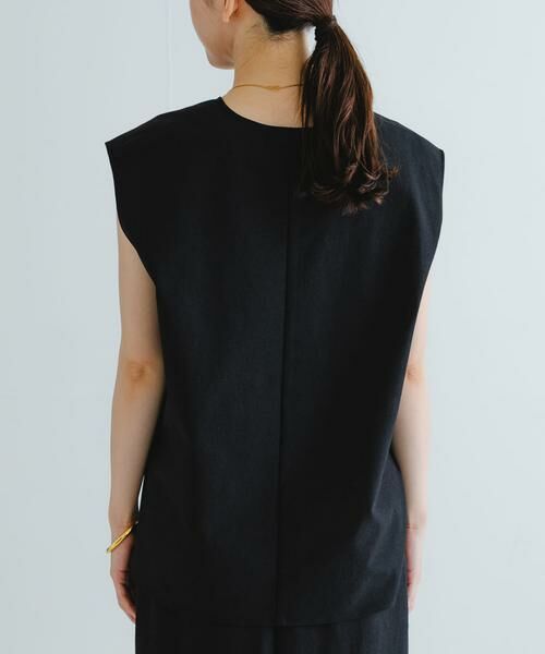 URBAN RESEARCH / アーバンリサーチ ベスト | リネン混Vネックブラウス | 詳細10