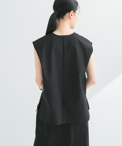 URBAN RESEARCH / アーバンリサーチ ベスト | リネン混Vネックブラウス | 詳細2