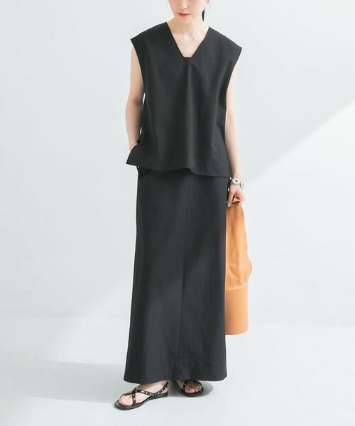URBAN RESEARCH / アーバンリサーチ ベスト | リネン混Vネックブラウス | 詳細6