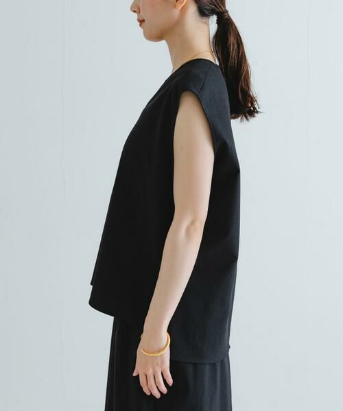 URBAN RESEARCH / アーバンリサーチ ベスト | リネン混Vネックブラウス | 詳細9