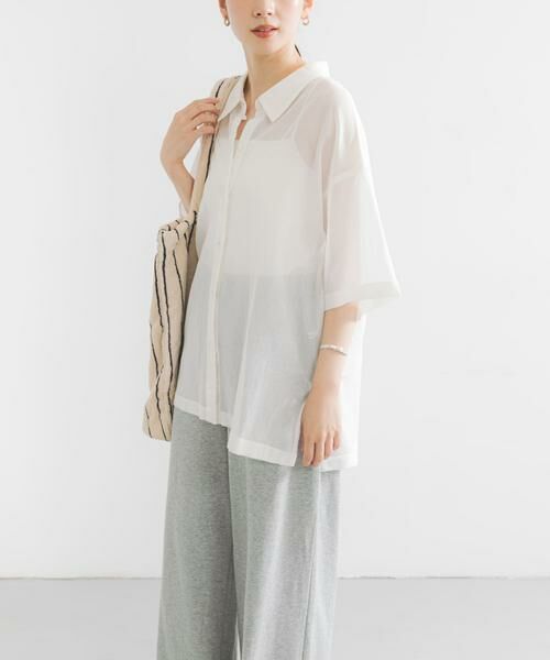 URBAN RESEARCH / アーバンリサーチ シャツ・ブラウス | コットンカラミシアーオーバーシャツ | 詳細2