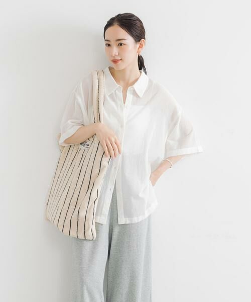 URBAN RESEARCH / アーバンリサーチ シャツ・ブラウス | コットンカラミシアーオーバーシャツ | 詳細4