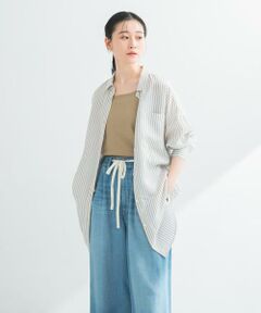 URBAN RESEARCH / アーバンリサーチ シャツ・ブラウス | new basic　レーヨンシルクストライプオーバーシャツ