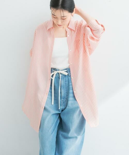 URBAN RESEARCH / アーバンリサーチ シャツ・ブラウス | new basic　レーヨンシルクストライプオーバーシャツ | 詳細4