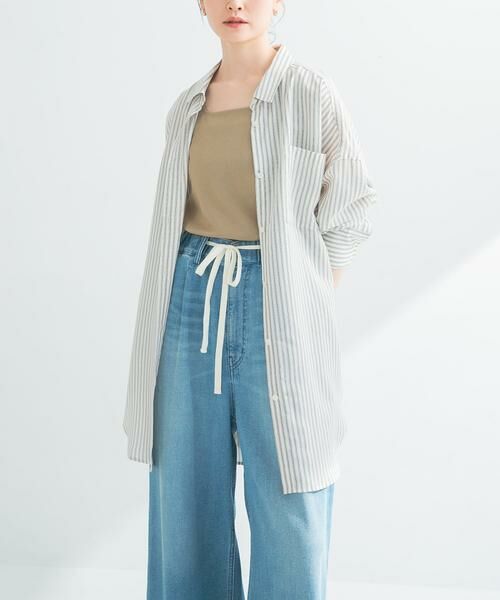 URBAN RESEARCH / アーバンリサーチ シャツ・ブラウス | new basic　レーヨンシルクストライプオーバーシャツ | 詳細16
