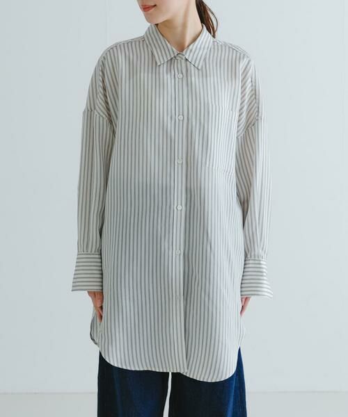 URBAN RESEARCH / アーバンリサーチ シャツ・ブラウス | new basic　レーヨンシルクストライプオーバーシャツ | 詳細21