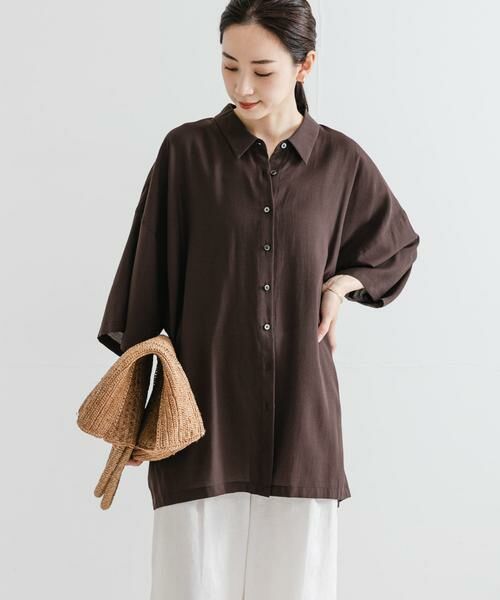 URBAN RESEARCH / アーバンリサーチ シャツ・ブラウス | ハーフスリーブシアーワイドシャツ | 詳細4