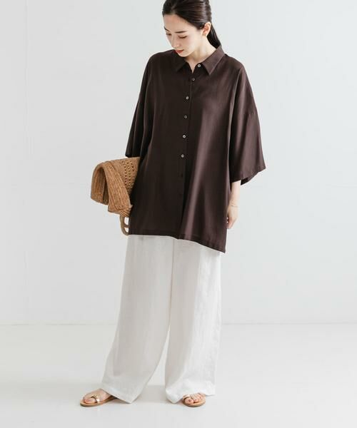 URBAN RESEARCH / アーバンリサーチ シャツ・ブラウス | ハーフスリーブシアーワイドシャツ | 詳細6