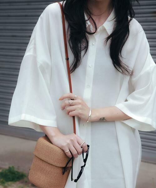 URBAN RESEARCH / アーバンリサーチ シャツ・ブラウス | ハーフスリーブシアーワイドシャツ | 詳細14